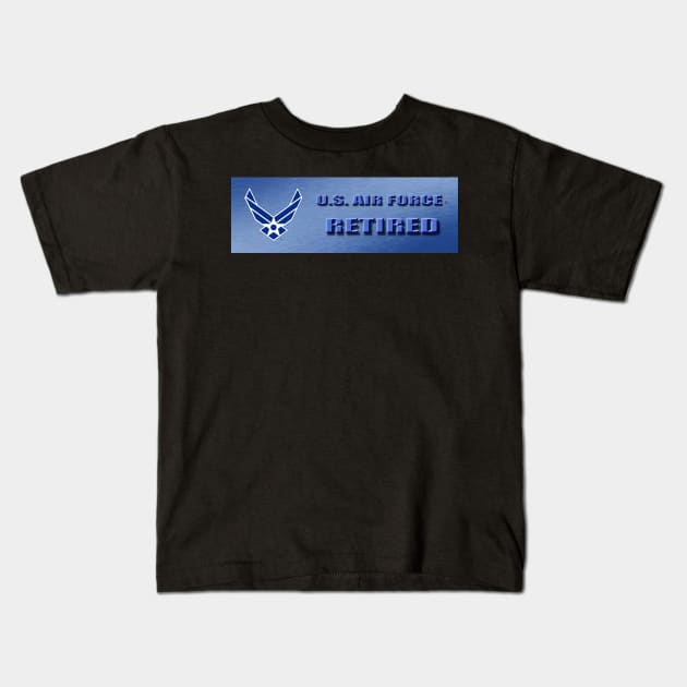 U.S. Air Force Retired Kids T-Shirt by robophoto